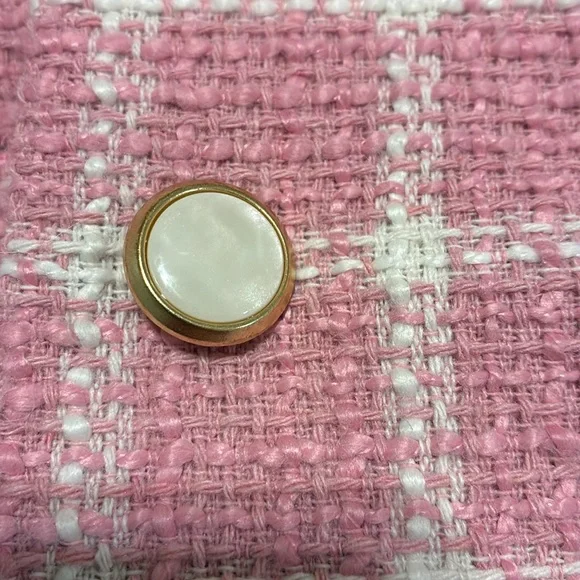Rachel Zoe NWT Pink and White Tweed Blazer size Medium - Picture 6 of 8